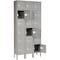 Global Industrial Six Tier Locker, 12x15x12, 18 Door, Unassembled, Gray 652057GY - alternate 6